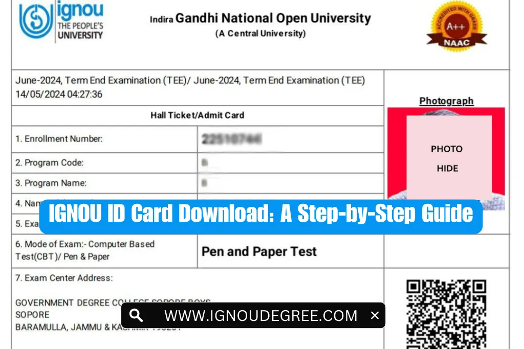 IGNOU ID Card Download