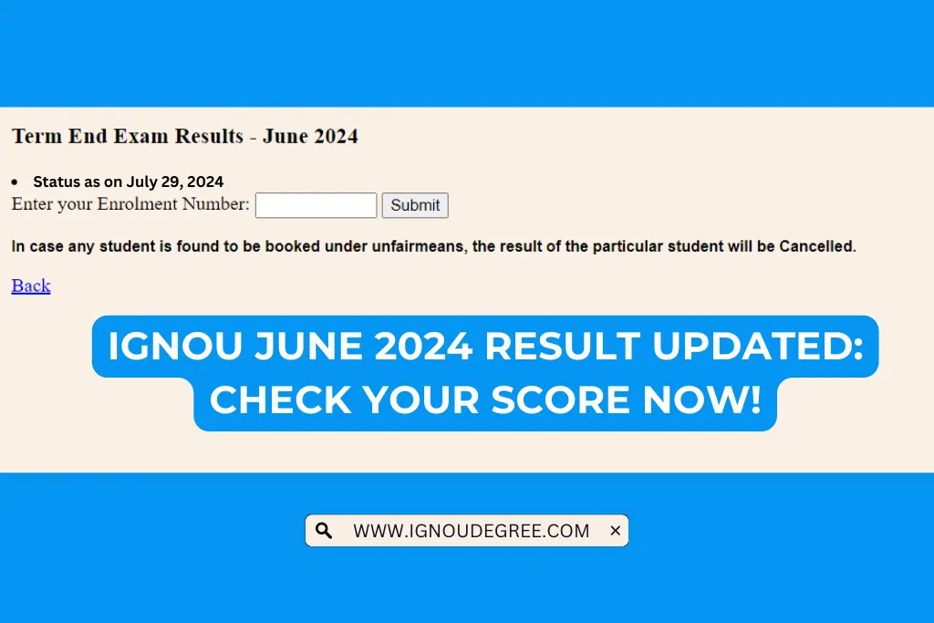 IGNOU June 2024 Result