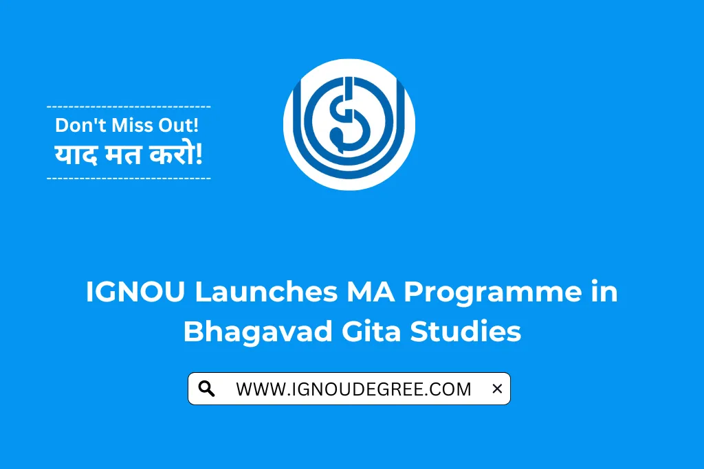 IGNOU Launches MA Programme