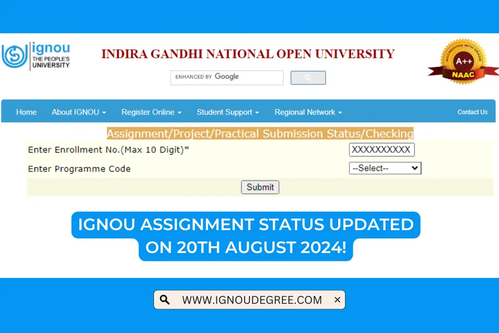 IGNOU Assignment Status Updated