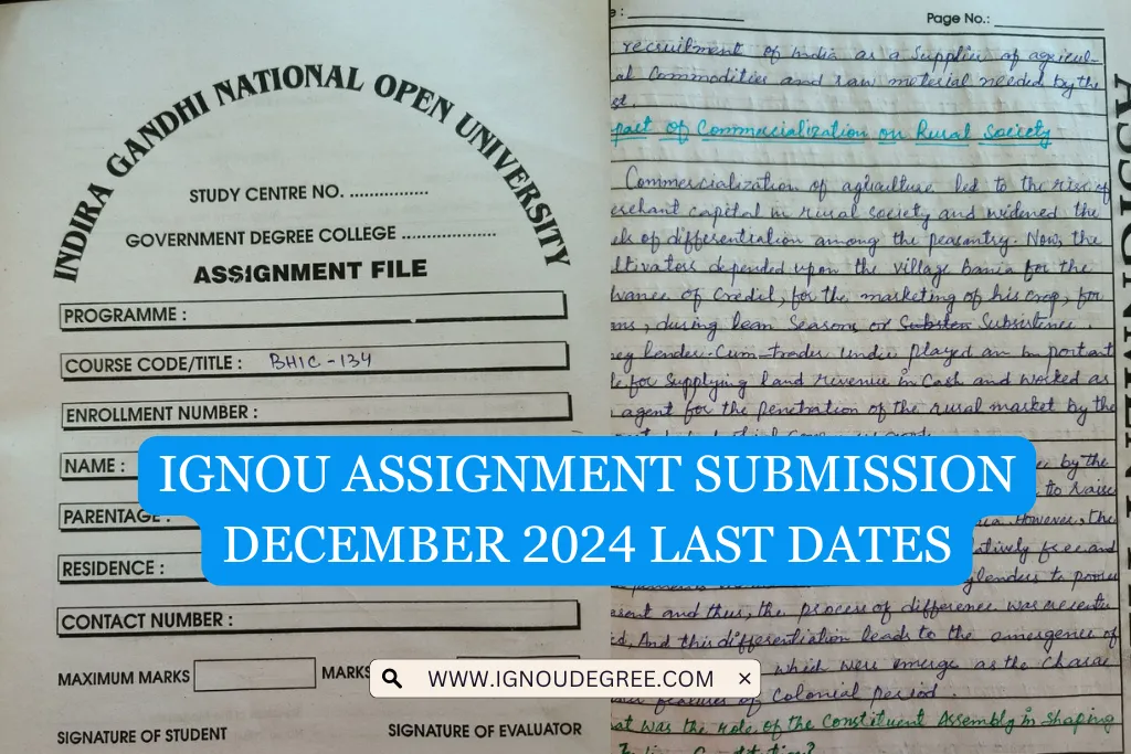 IGNOU Assignment Submission