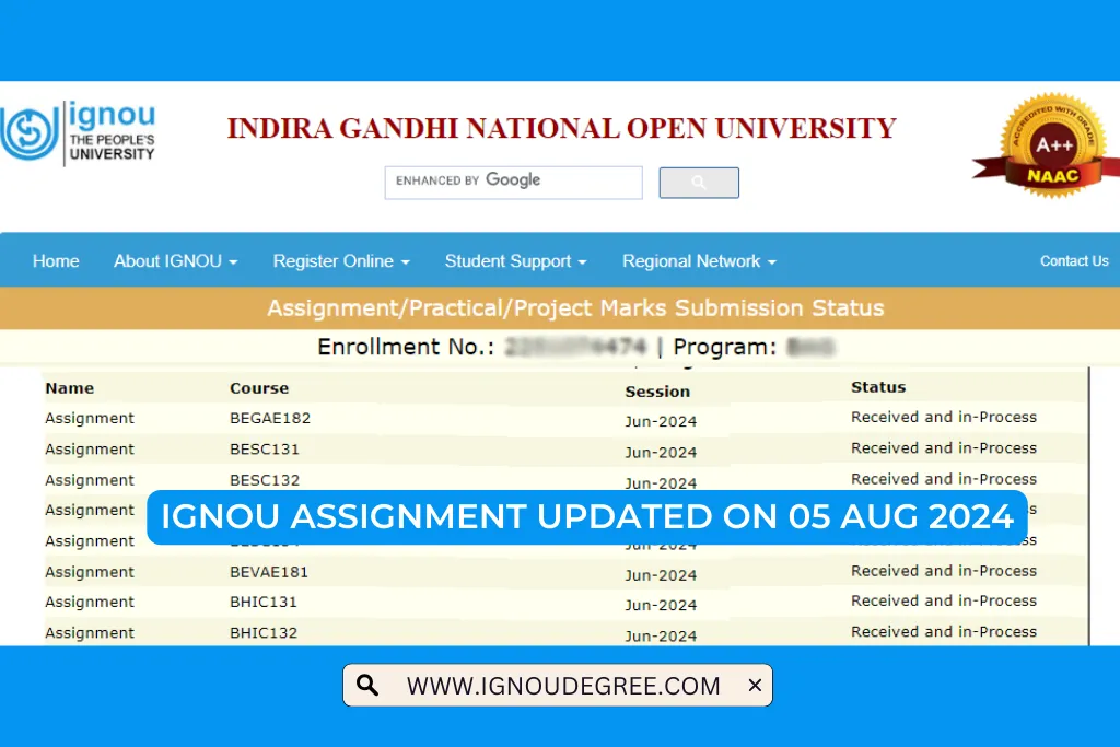 IGNOU Assignment Updated