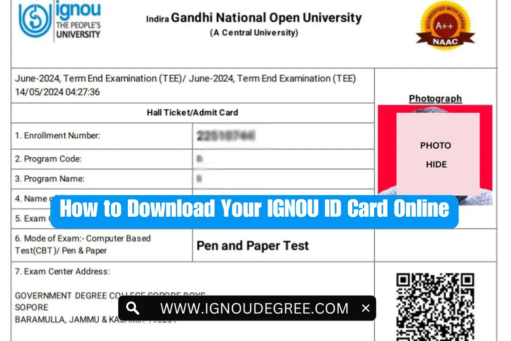 IGNOU ID Card Online