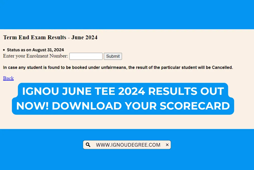 IGNOU June TEE 2025 Results Out Now! Download Your Scorecard at ignou