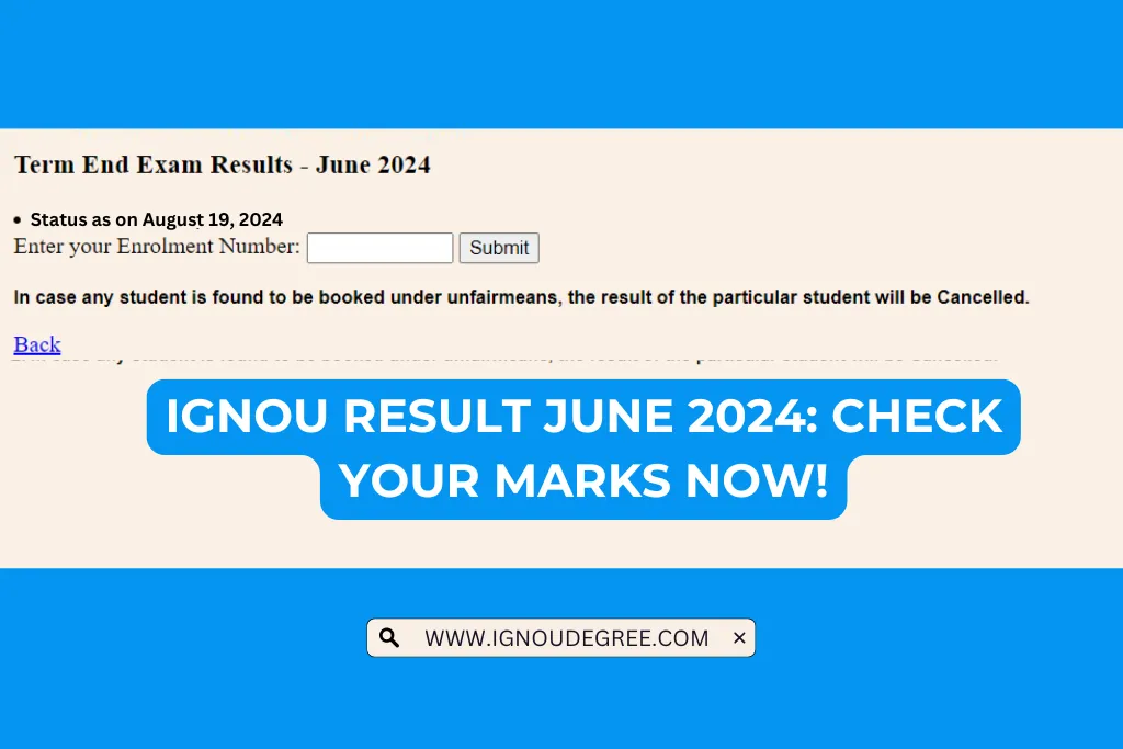 IGNOU Result June 2024