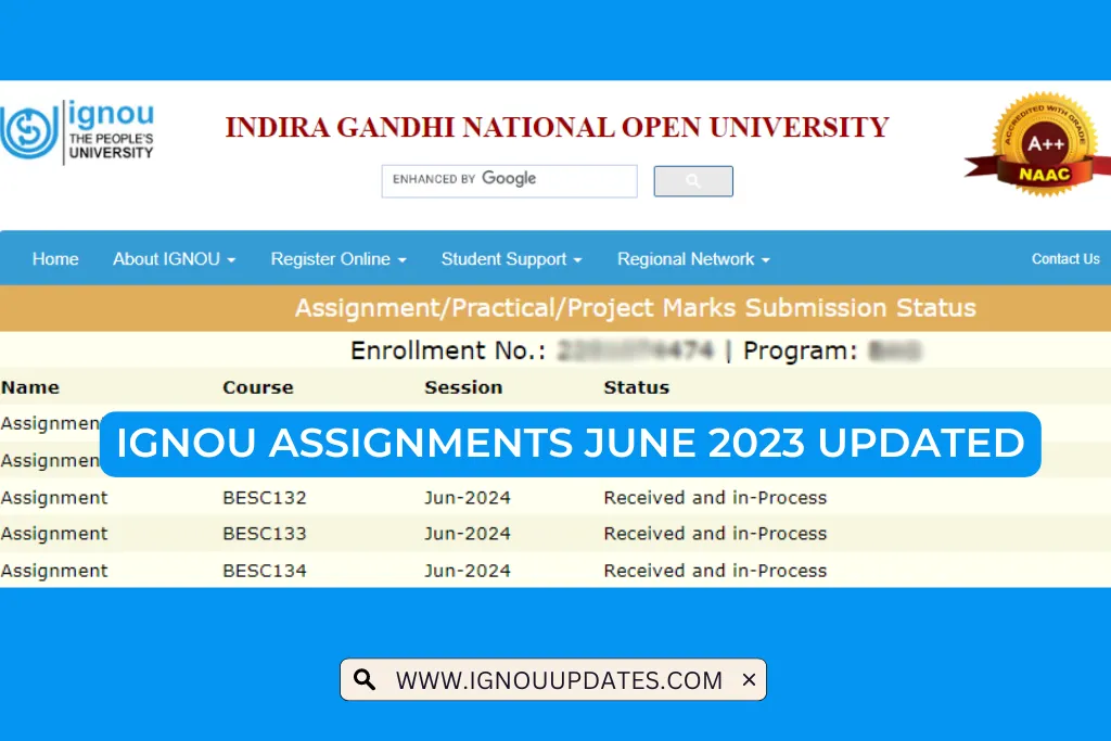 IGNOU Assignments June 2023