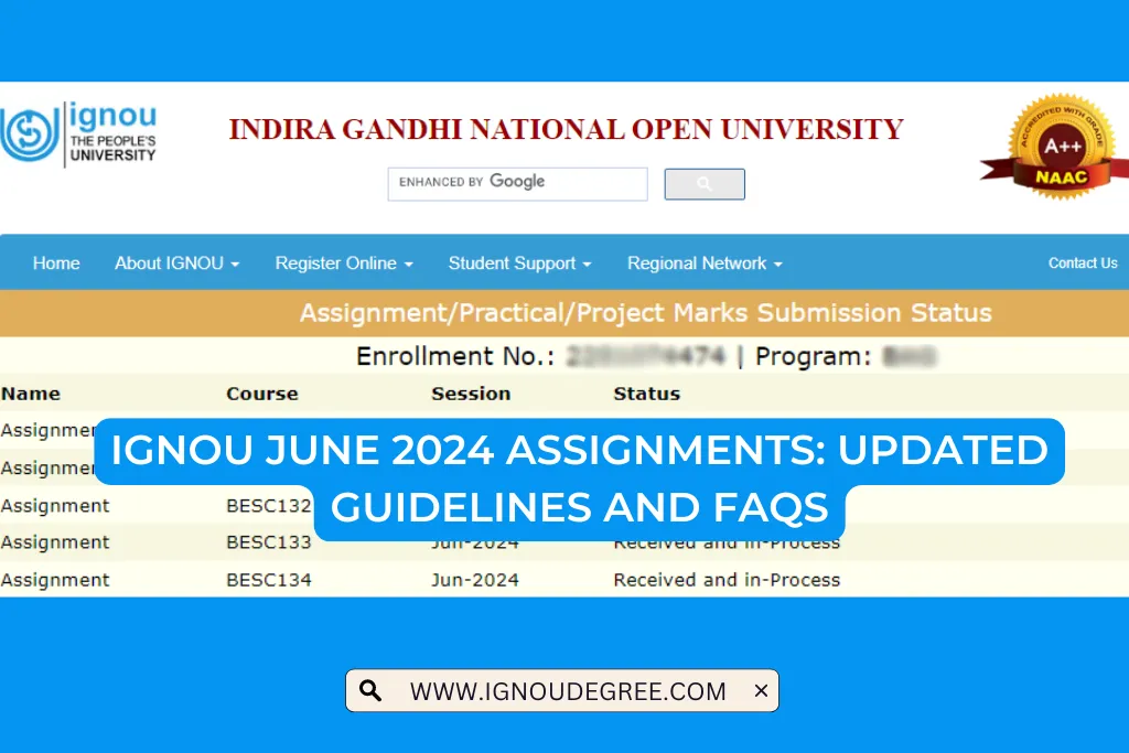 IGNOU June 2024 Assignments