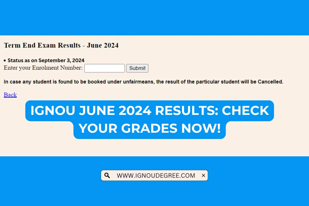 IGNOU June 2024 Results